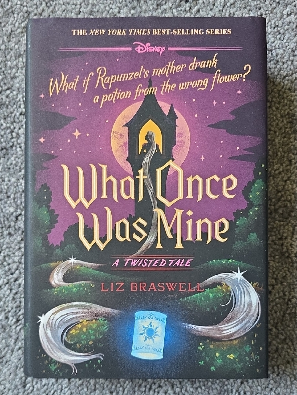Disney What Once Was Mine Hardcover - Purple and Gold Illustrated Cover